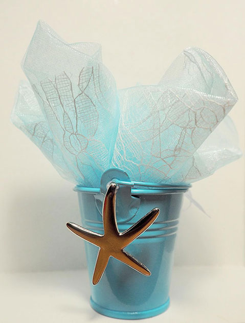 Αστερίας μπομπονιέρα κουβαδάκι γλαστράκι - 2