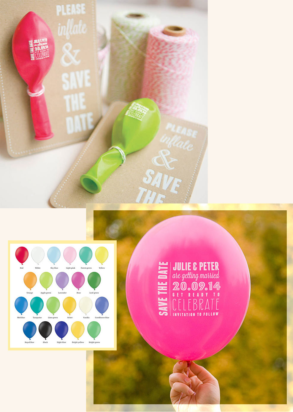 Δημιουργικές ιδέες για Προσκλητήριο Γάμου, προσκλητήριο μπαλόνι